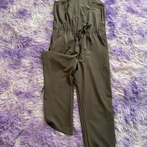Simply Vera Vera Wang Olive Green Drawstring Jumpsuit